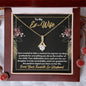 To My Ex-Wife Necklace - Gift for Ex-Wife - Mother of Our Daughter - Divorce Jewelry for Ex - Ex-Wife Birthday - Ex-Wife Christmas