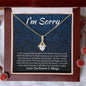 I'm Sorry Gift - Apology Gift Necklace for Her - Please Forgive Me Gift - Wife, Friend, Girlfriend - Forgiveness, Apologize Necklace