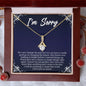I'm Sorry Gift - Apology Gift Necklace for Her - Please Forgive Me Gift - Wife, Friend, Girlfriend - Forgiveness, Apologize Necklace