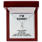 I'm Sorry Gift - Apology Gift Necklace for Her - Please Forgive Me Gift - Wife, Friend, Girlfriend - Forgiveness, Apologize Necklace 14K White Gold Finish / Luxury Box