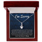 I'm Sorry Gift - Apology Gift Necklace for Her - Please Forgive Me Gift - Wife, Friend, Girlfriend - Forgiveness, Apologize Necklace 14K White Gold Finish / Luxury Box