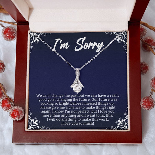 I'm Sorry Gift - Apology Gift Necklace for Her - Please Forgive Me Gift - Wife, Friend, Girlfriend - Forgiveness, Apologize Necklace