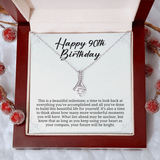 90th Birthday Necklace - Perfect Gift for Best Friend, Mother, Sister, Grandmother, Aunt, Cousin on Her 90th Milestone Birthday