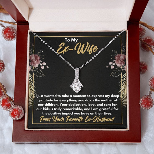 To My Ex-Wife Necklace - Gift for Ex-Wife - Mother of Our Children - Divorce Jewelry for Ex - Ex-Wife Birthday - Ex-Wife Christmas