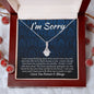 I'm Sorry Gift - Apology Gift Necklace for Her - Please Forgive Me Gift - Wife, Friend, Girlfriend - Forgiveness, Apologize Necklace