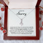 I'm Sorry Gift - Apology Gift Necklace for Her - Please Forgive Me Gift - Wife, Friend, Girlfriend - Forgiveness, Apologize Necklace