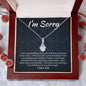 I'm Sorry Gift - Apology Gift Necklace for Her - Please Forgive Me Gift - Wife, Friend, Girlfriend - Forgiveness, Apologize Necklace