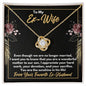 To My Ex-Wife Necklace - Gift for Ex-Wife - Mother of Our Son - Divorce Jewelry for Ex - Ex-Wife Birthday - Ex-Wife Christmas 18K Yellow Gold Finish / Standard Box