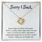 I'm Sorry Gift - Apology Gift Necklace For Her - Please Forgive me Gift - Wife, Girlfriend, Friend - Forgiveness, Apologize Necklace 18K Yellow Gold Finish / Standard Box