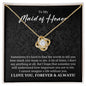 To My Maid of Honor Gift - Wedding Necklace for Maid of Honor - Birthday Gift 18K Yellow Gold Finish / Standard Box