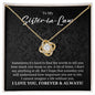 To My Sister-in-Law Gift - Necklace for Sister-in-Law - Birthday Gift 18K Yellow Gold Finish / Standard Box