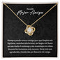 Para Mi Mejor Amiga Collar - To My Best Friend en Español - Agradecida y Bendecida - Graduación Motivacional, Boda o Regalo de Cumpleaños 18K Yellow Gold Finish / Standard Box