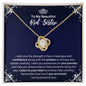 To My Kid Sister Necklace - Motivational Gift for Little Sister Graduation - Kid Sister Birthday 18K Yellow Gold Finish / Standard Box