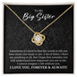 To My Big Sister Gift - Necklace for Big Sister - Birthday Gift 18K Yellow Gold Finish / Standard Box