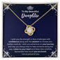 To My Daughter Necklace - Motivational Gift for Daughter Graduation - Daughter Birthday 18K Yellow Gold Finish / Standard Box