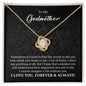 To My Godmother Gift - Necklace for Godmother - Mother's Day Gift, Birthday Gift 18K Yellow Gold Finish / Standard Box