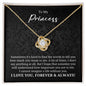 To My Princess Gift - Necklace for Daughter, Granddaughter - Birthday Gift 18K Yellow Gold Finish / Standard Box