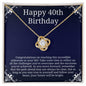 40th Birthday Necklace - Perfect Gift for Best Friend, Mother, Sister, Grandmother, Aunt, Cousin on Her 40th Milestone Birthday 18K Yellow Gold Finish / Standard Box