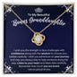 To My Bonus Granddaughter Necklace - Motivational Gift for Granddaughter-in-Law Graduation - Stepgranddaughter Birthday 18K Yellow Gold Finish / Standard Box