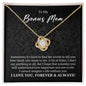 To My Bonus Mom Gift - Necklace for Stepmom - Mother-in-Law Mother's Day Gift, Birthday Gift 18K Yellow Gold Finish / Standard Box