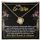 To My Ex-Wife Necklace - Gift for Ex-Wife - Our Children - Divorce Jewelry for Ex - Ex-Wife Birthday - Ex-Wife Christmas 18K Yellow Gold Finish / Standard Box