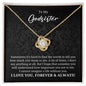 To My Godsister Gift - Necklace for Godsister - Birthday Gift 18K Yellow Gold Finish / Standard Box
