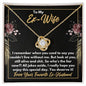 To My Ex-Wife Necklace - Funny Gift for Ex-Wife - Alive & Shit - Divorce Jewelry for Ex - Ex-Wife Birthday - Ex-Wife Christmas 18K Yellow Gold Finish / Standard Box