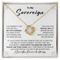 To My Sovereign Necklace - My Missing Piece - Valentine's Day Anniversary Gift - Romantic Birthday Christmas Gift 18K Yellow Gold Finish / Standard Box