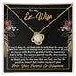 To My Ex-Wife Necklace - Gift for Ex-Wife - Truth Be Told - Divorce Jewelry for Ex - Ex-Wife Birthday - Ex-Wife Christmas 18K Yellow Gold Finish / Standard Box