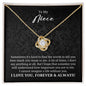To My Niece Gift - Necklace for Niece - Birthday Gift 18K Yellow Gold Finish / Standard Box