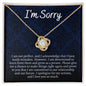 I'm Sorry Gift - Apology Gift Necklace For Her - Please Forgive me Gift - Wife, Girlfriend, Friend - Forgiveness, Apologize Necklace 18K Yellow Gold Finish / Standard Box