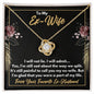 To My Ex-Wife Necklace - Unique Gift for Ex-Wife - Divorce Jewelry for Ex - Ex-Wife Birthday - Ex-Wife Christmas 18K Yellow Gold Finish / Standard Box