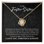 To My Foster Sister Gift - Necklace for Foster Sister - Birthday Gift 18K Yellow Gold Finish / Standard Box