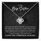 To My Big Sister Gift - Necklace for Big Sister - Birthday Gift 14K White Gold Finish / Standard Box