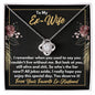 To My Ex-Wife Necklace - Funny Gift for Ex-Wife - Alive & Shit - Divorce Jewelry for Ex - Ex-Wife Birthday - Ex-Wife Christmas 14K White Gold Finish / Standard Box
