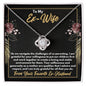 To My Ex-Wife Necklace - Gift for Ex-Wife - Co-Parenting Our Children - Divorce Jewelry for Ex - Ex-Wife Birthday - Ex-Wife Christmas 14K White Gold Finish / Standard Box