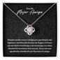 Para Mi Mejor Amiga Collar - To My Best Friend en Español - Agradecida y Bendecida - Graduación Motivacional, Boda o Regalo de Cumpleaños 14K White Gold Finish / Standard Box