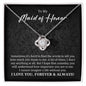 To My Maid of Honor Gift - Wedding Necklace for Maid of Honor - Birthday Gift 14K White Gold Finish / Standard Box