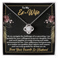 To My Ex-Wife Necklace - Gift for Ex-Wife - Co-Parenting Our Daughter - Divorce Jewelry for Ex - Ex-Wife Birthday - Ex-Wife Christmas 14K White Gold Finish / Standard Box