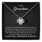 To My Grandma Gift - Necklace for Grandmother - Mother's Day Gift, Birthday Gift 14K White Gold Finish / Standard Box