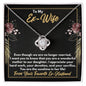 To My Ex-Wife Necklace - Gift for Ex-Wife - Mother of Our Daughter - Divorce Jewelry for Ex - Ex-Wife Birthday - Ex-Wife Christmas 14K White Gold Finish / Standard Box