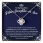 To My Future Daughter-in-Law Necklace - Motivational Gift for Son's Fiancee Graduation - Son's Girlfriend Birthday 14K White Gold Finish / Standard Box