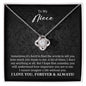 To My Niece Gift - Necklace for Niece - Birthday Gift 14K White Gold Finish / Standard Box