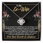 To My Ex-Wife Necklace - Gift for Ex-Wife - Co-Parenting Our Son - Divorce Jewelry for Ex - Ex-Wife Birthday - Ex-Wife Christmas 14K White Gold Finish / Standard Box
