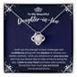 To My Daughter-in-Law Necklace - Motivational Gift for Daughter-in-Law Graduation - Daughter-in-Law Birthday 14K White Gold Finish / Standard Box