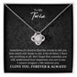 To My Twin Gift - Necklace for Twin Sister - Birthday Gift 14K White Gold Finish / Standard Box