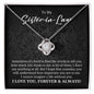 To My Sister-in-Law Gift - Necklace for Sister-in-Law - Birthday Gift 14K White Gold Finish / Standard Box