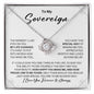 To My Sovereign Necklace - My Missing Piece - Valentine's Day Anniversary Gift - Romantic Birthday Christmas Gift 14K White Gold Finish / Standard Box