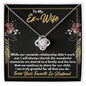 To My Ex-Wife Necklace - Gift for Ex-Wife - Our Child - Divorce Jewelry for Ex - Ex-Wife Birthday - Ex-Wife Christmas 14K White Gold Finish / Standard Box