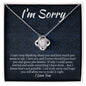I'm Sorry Gift - Apology Gift Necklace For Her - Please Forgive me Gift - Wife, Girlfriend, Friend - Forgiveness, Apologize Necklace 14K White Gold Finish / Standard Box